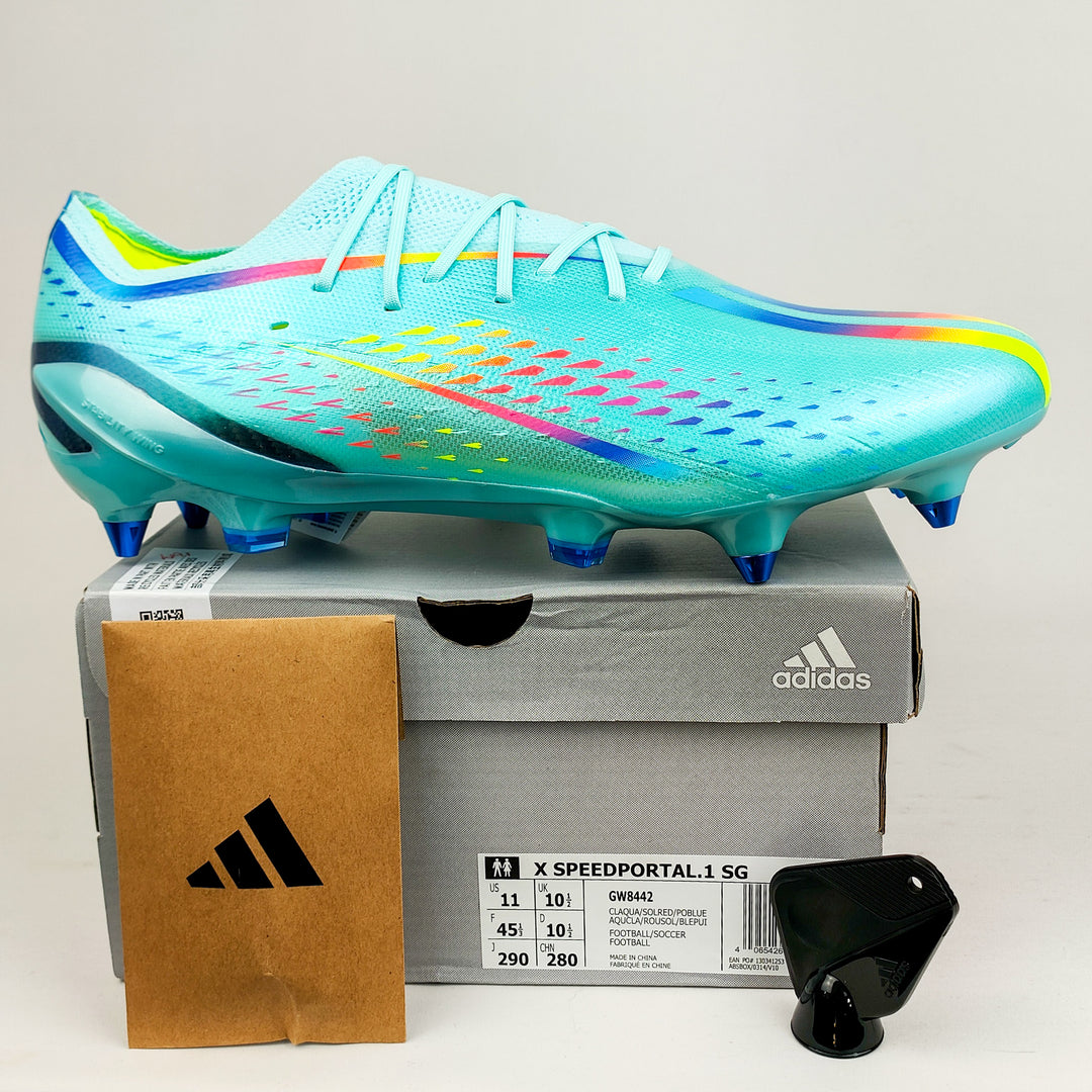 Adidas X Speedportal .1 SG - Clear Aqua/Solar Red/Power Blue *Brand New*