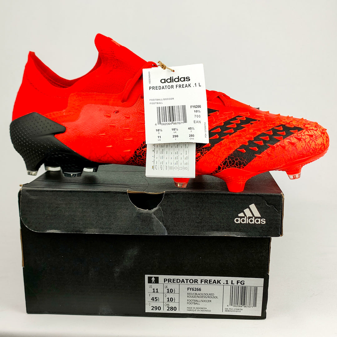 Adidas Predator Freak .1 Low FG - Red/Core Black/Solar Red *In Box*