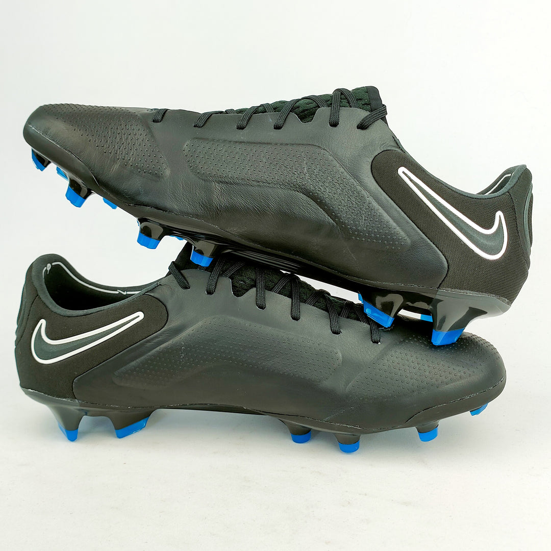 Nike Tiempo Legend 9 Elite FG - Black/Summit White/Light Photo Blue/Dark Smoke Grey *Brand New*