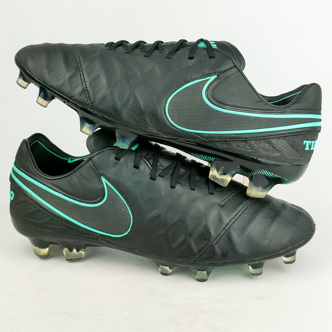 Nike Tiempo Legend VI Elite FG - Black/Hyper Turquoise *Wore Once*