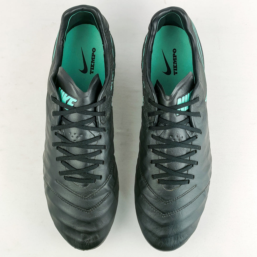 Nike Tiempo Legend VI Elite FG - Black/Hyper Turquoise *Wore Once*