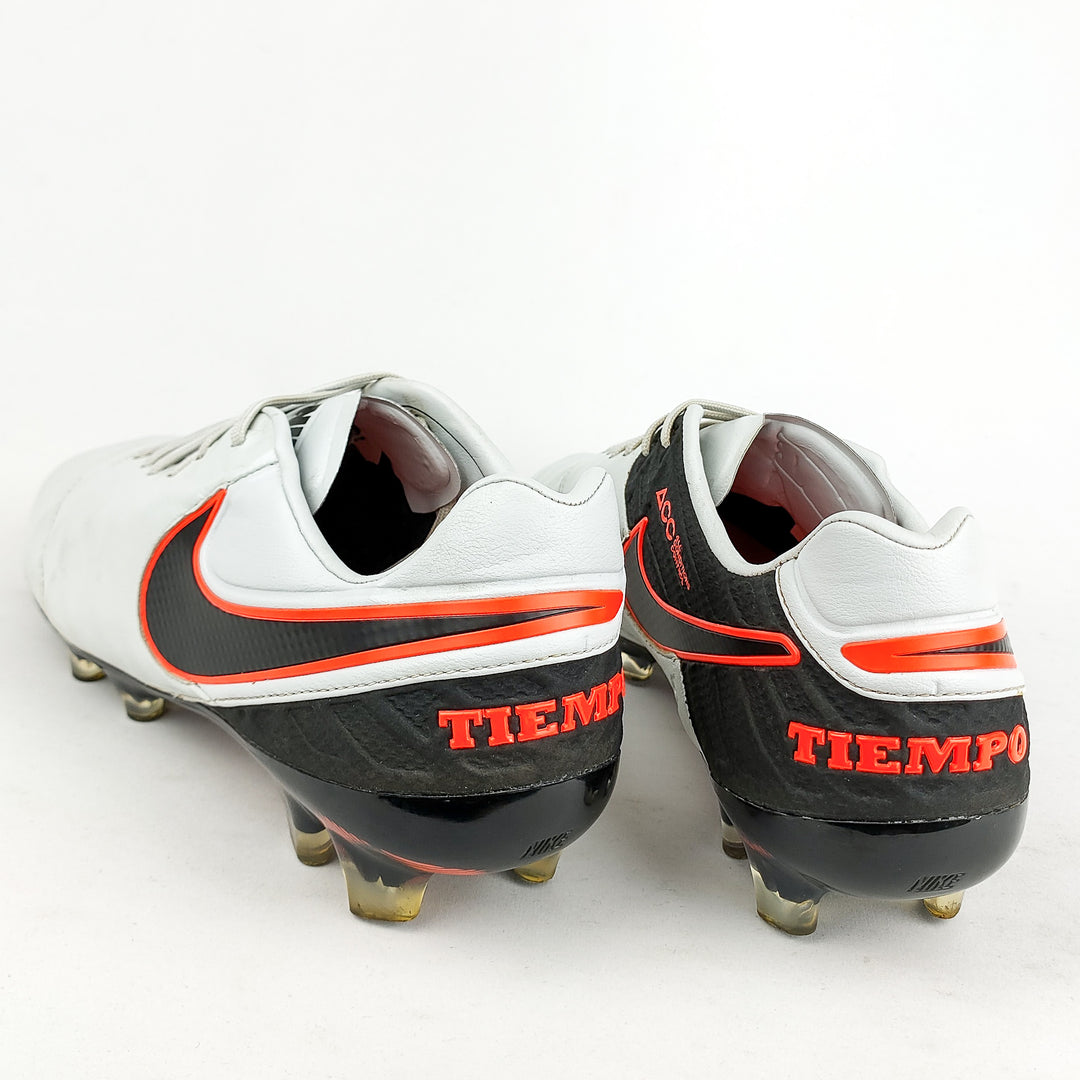 Nike Tiempo Legend VI FG - Pure Platinum/Black/ Hyper Orange *Pre-Owned*