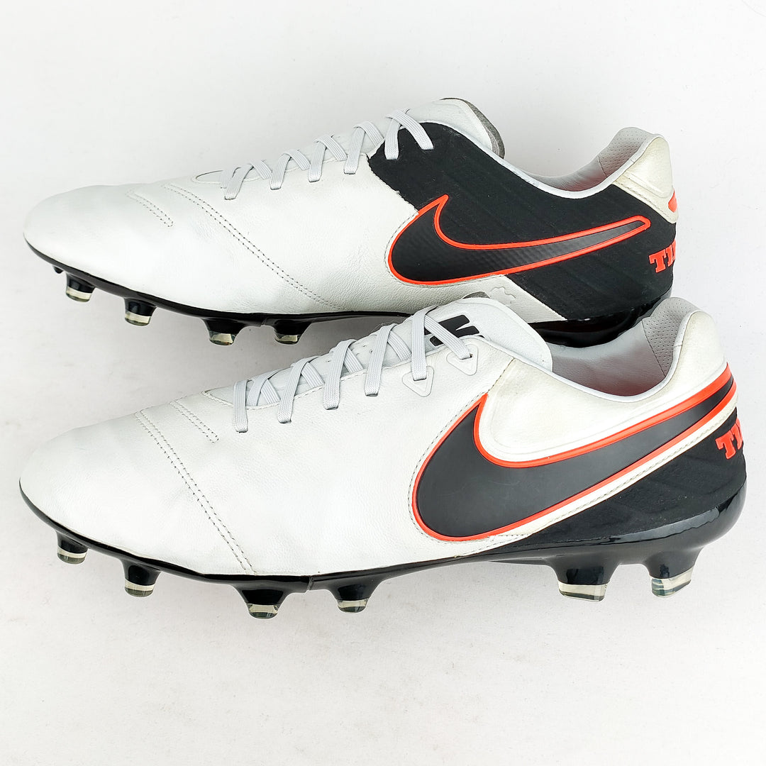 Nike Tiempo 6 Legacy II FG - Pure Platinum/Hyper Orange/Black *In Box*