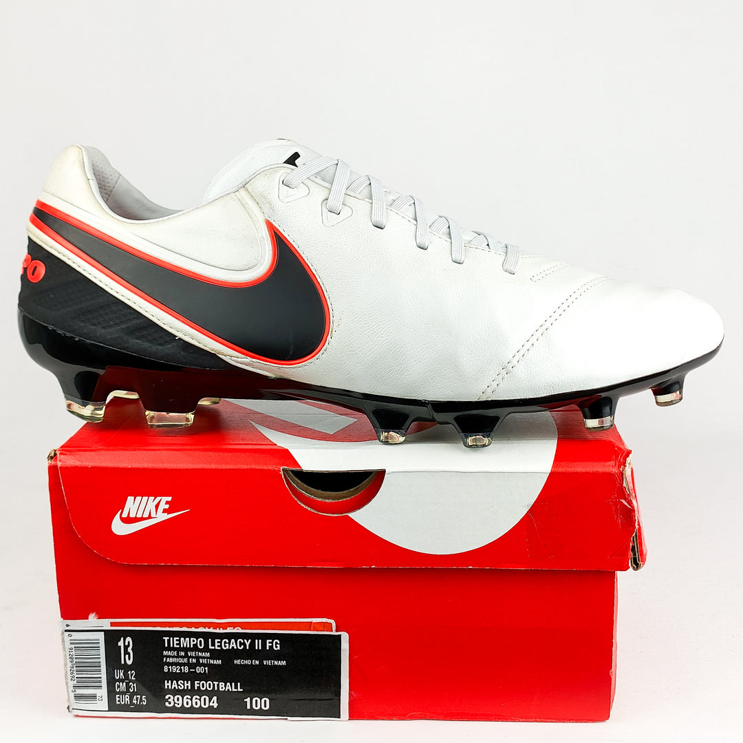 Nike Tiempo 6 Legacy II FG - Pure Platinum/Hyper Orange/Black *In Box*