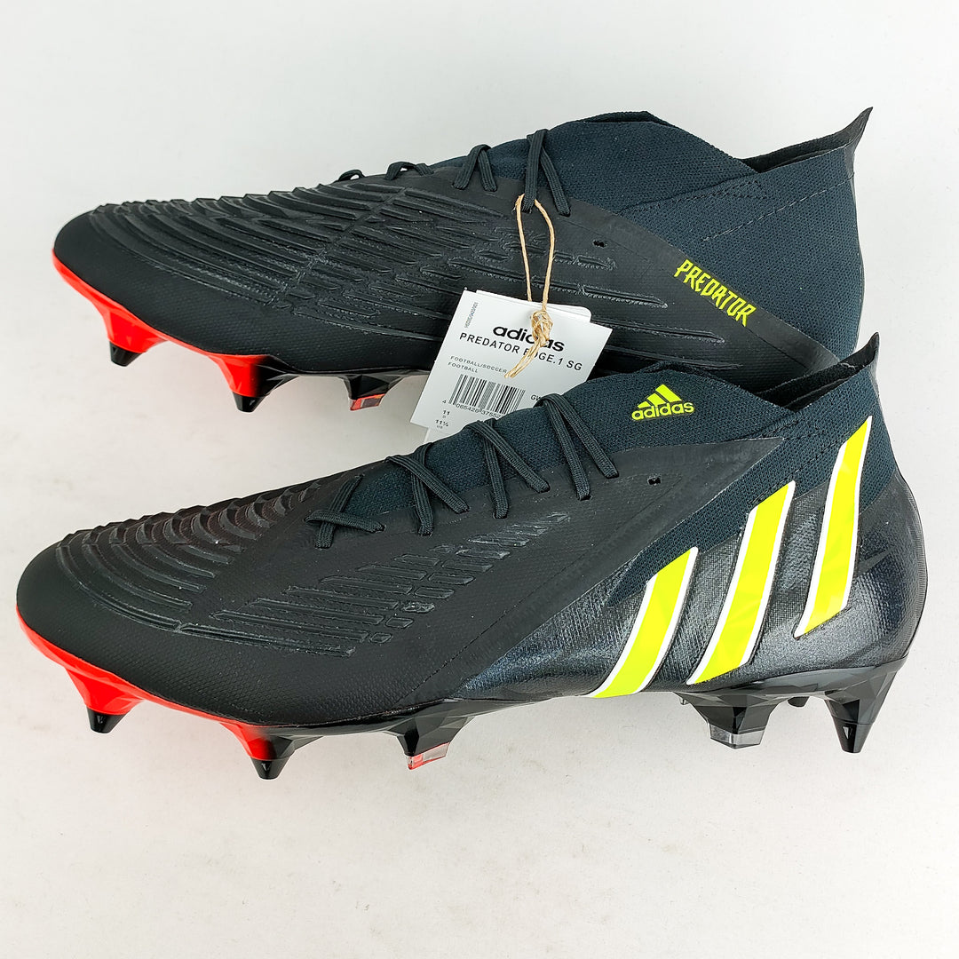 Adidas Predator Edge .1 SG - Core Black/Solar Yellow/Solar Red *In Box*