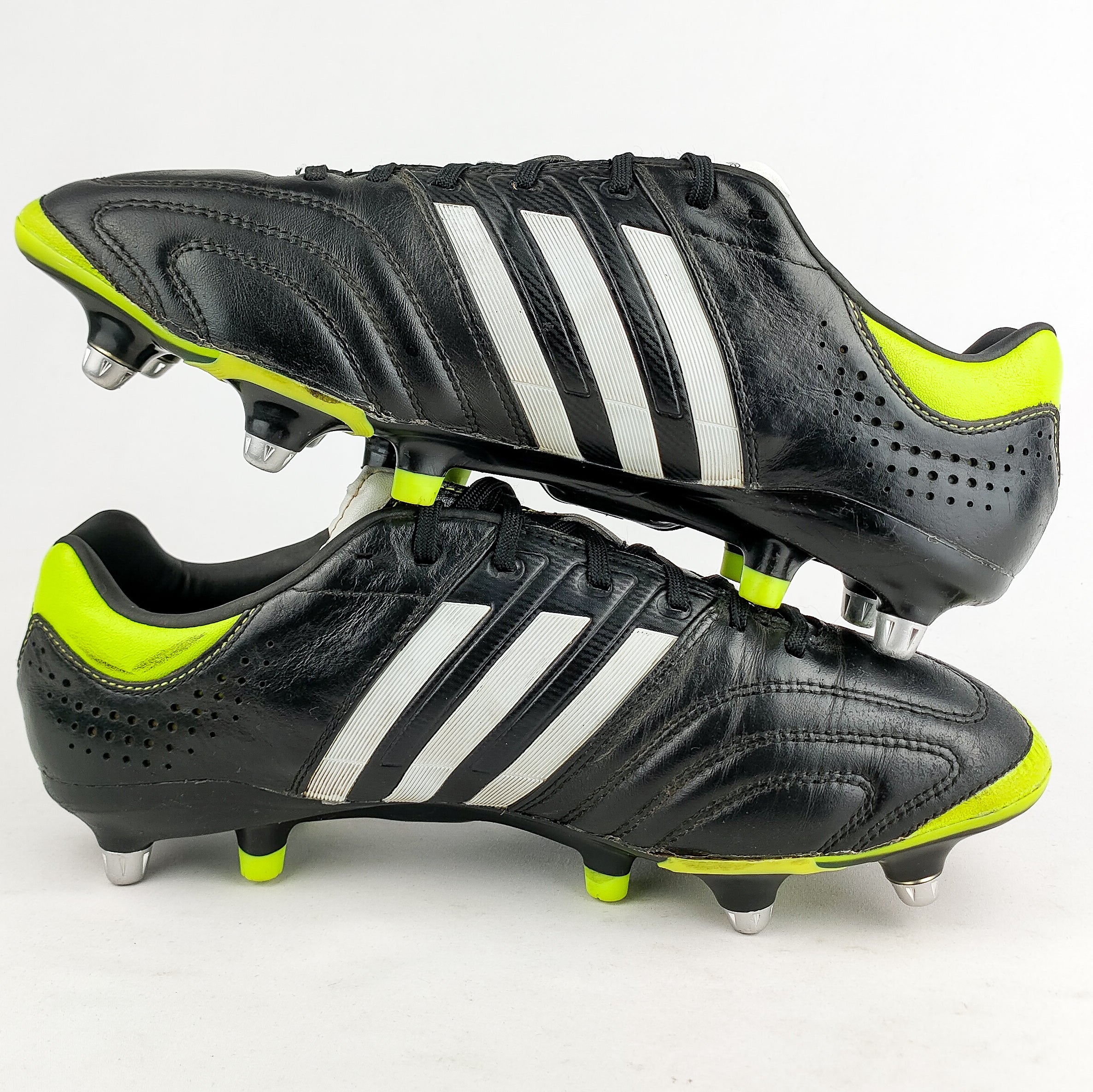 Adidas Adipure 11Pro XTRX SG Black Slime Green White Pre Owned PM Boots