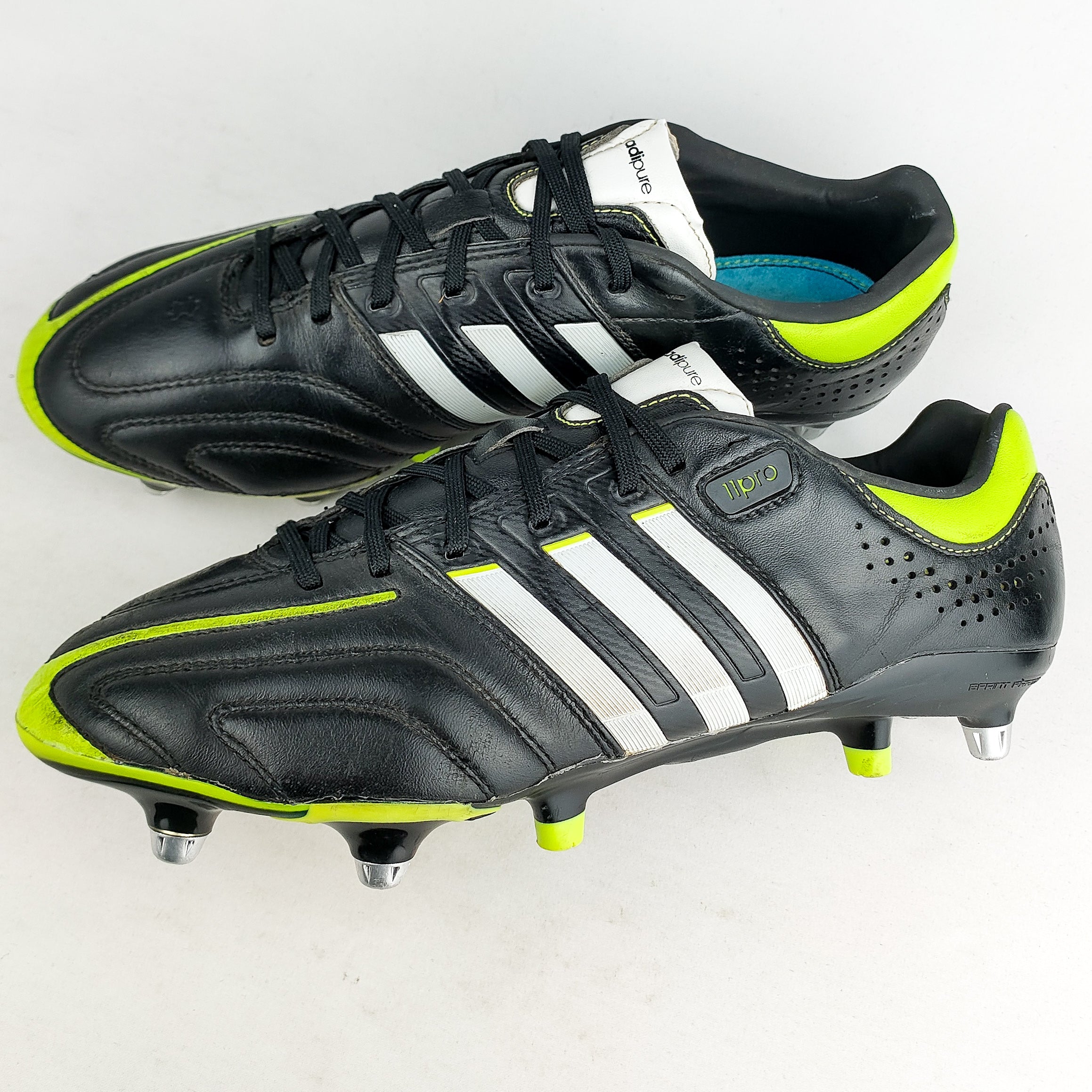 Adidas Adipure 11Pro XTRX SG Black Slime Green White Pre Owned PM Boots