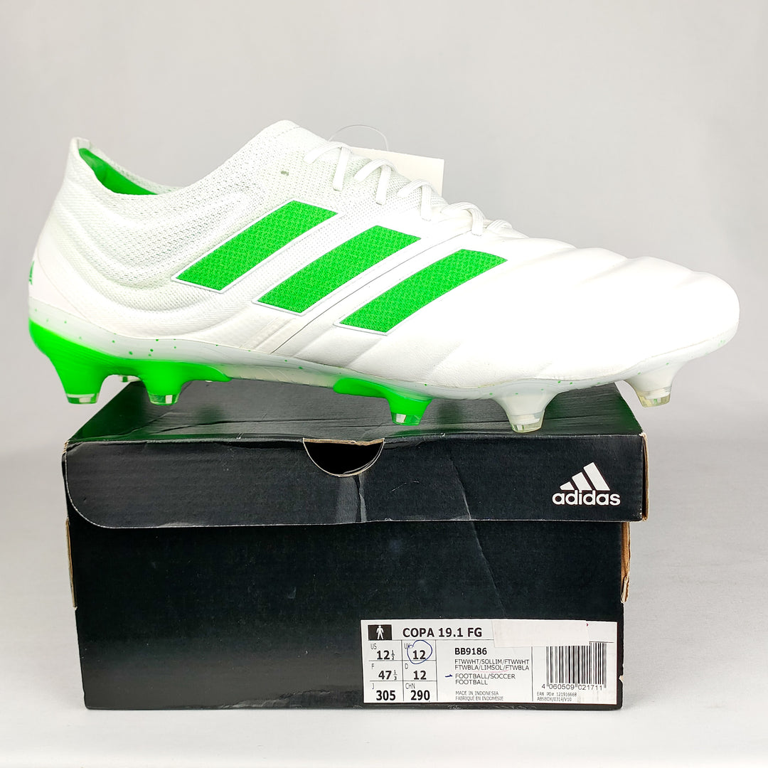 Adidas Copa 19.1 FG - White/Solar Lime *In Box*